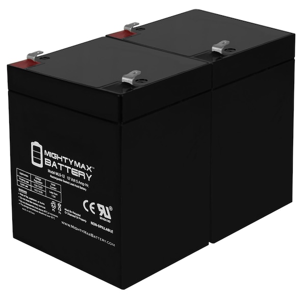 Mighty Max Battery 12V 5AH SLA Battery Replacement for Altronix Maxim1R/H - 2 Pack ML5-12MP2160713124402 - main